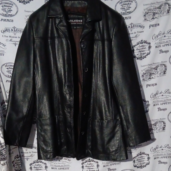 Wilsons Leather | Jackets & Coats | Wilsons Leather Black Jacket For ...